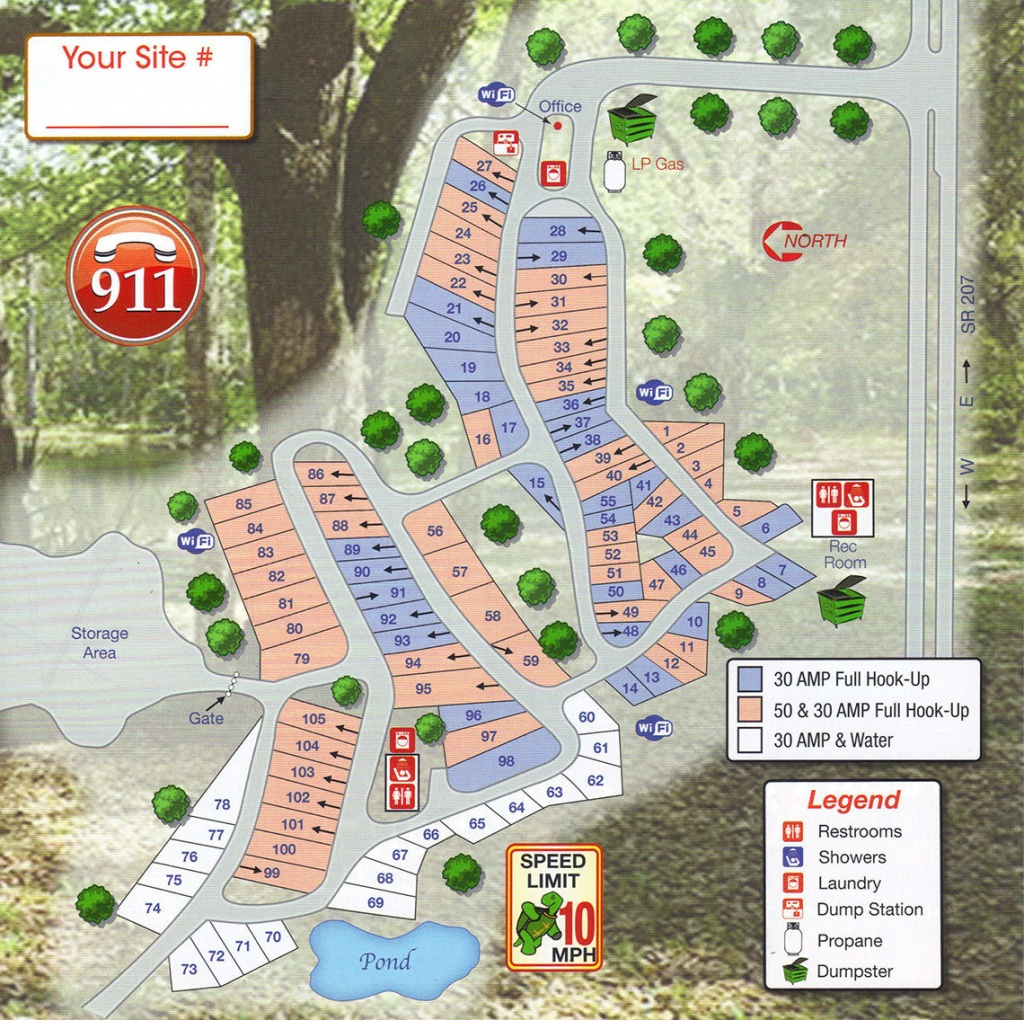 Map Of Anastasia State Park Campsites Fl Wells Printable Map