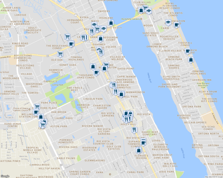 Street Map Of Ormond Beach Florida