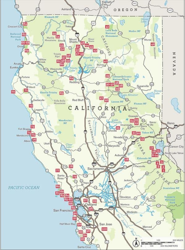100 Classic Hikes Northern California Best Day Hiking And 