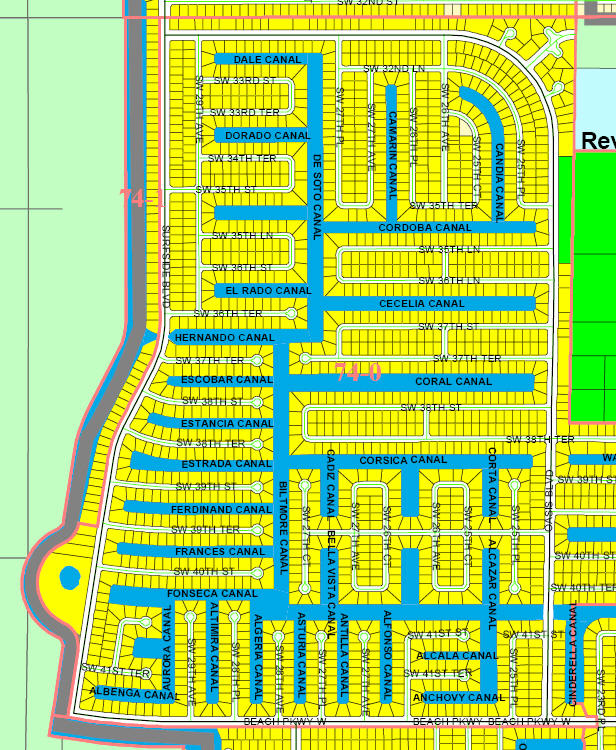 12 Cape Coral Street Map Maps Database Source