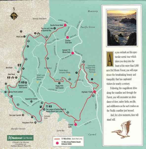 17 Mile Drive Map HolidayMapQ