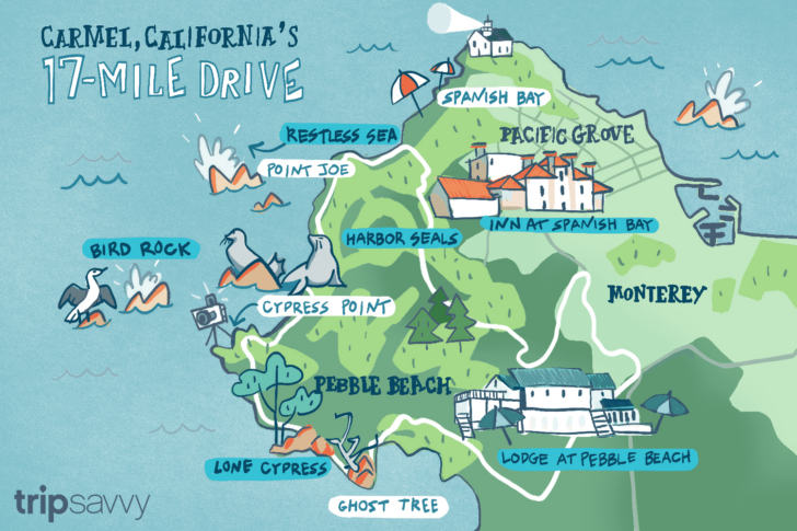 17 Mile Drive Carmel Printable Map