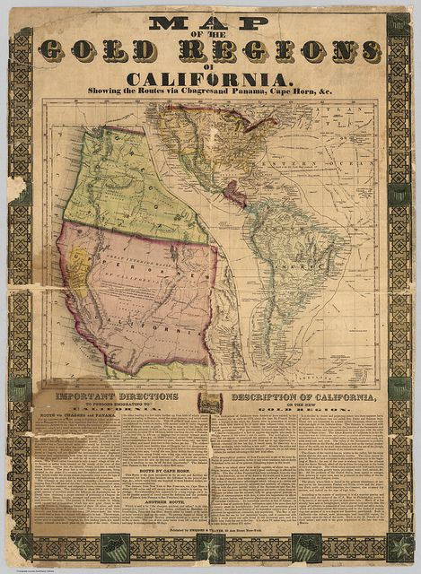 1849 California Gold Rush Map By DrBEEFsmack Via Flickr Map 