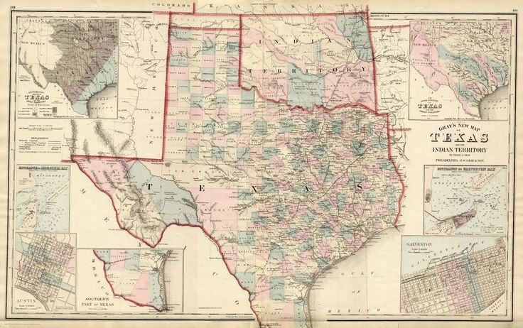 1876 TEXAS County Map O W Gray Atlas Superb 18x24 EBay State Map 