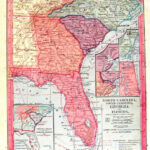 1885 Map South Carolina North Carolina Georgia And Florida