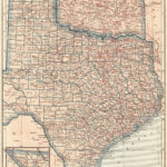 1914 Antique TEXAS State Map OKLAHOMA State Map Of Oklahoma Gallery