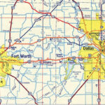 1954 DFW Map Dallas Map Fort Worth Texas Map