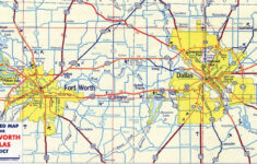1954 DFW Map Dallas Map Fort Worth Texas Map