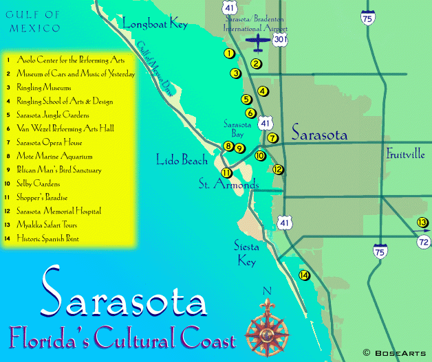 34 Map Of Sarasota Florida And Surrounding Area Maps Database Source