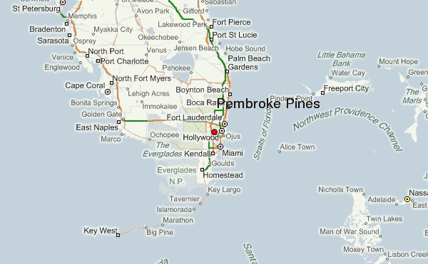 34 Pembroke Pines Florida Map Maps Database Source