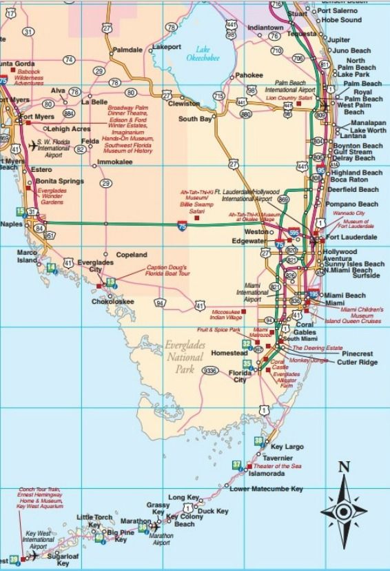 Map Of Southeast Florida Towns