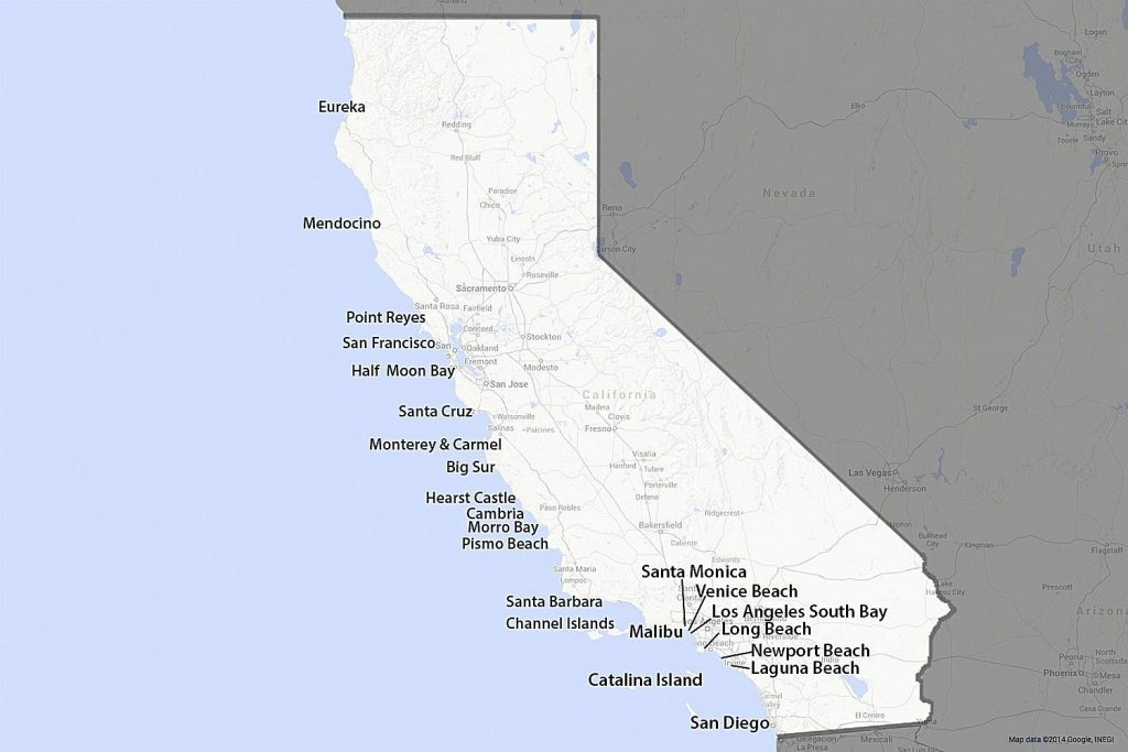A Guide To California s Coast Google Maps Santa Cruz California 