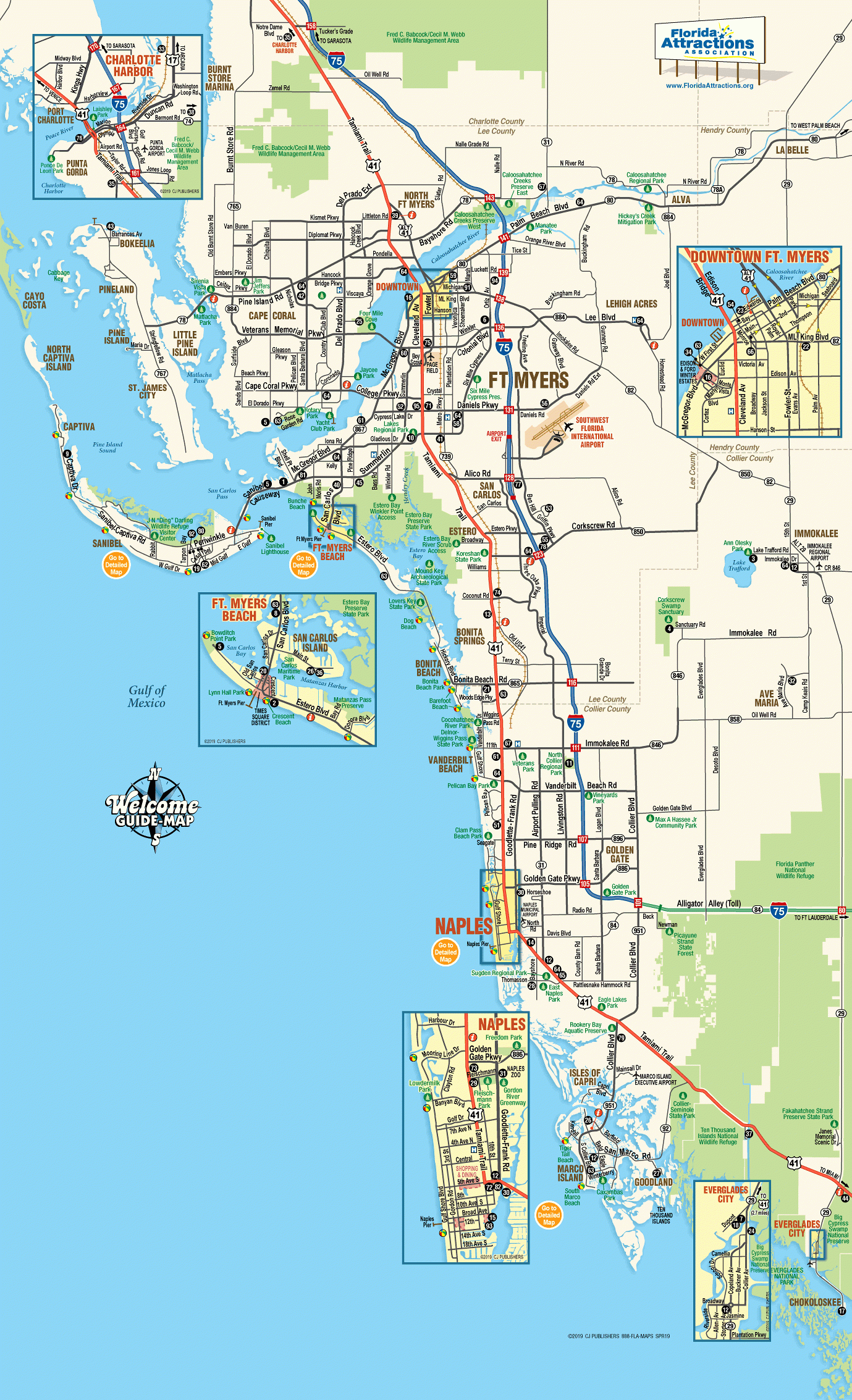 A Large Detailed Map Of Florida State For The Classroom Florida 