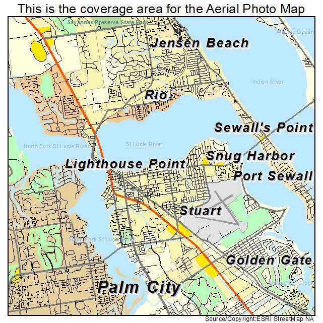 Map Of Stuart, Florida Area