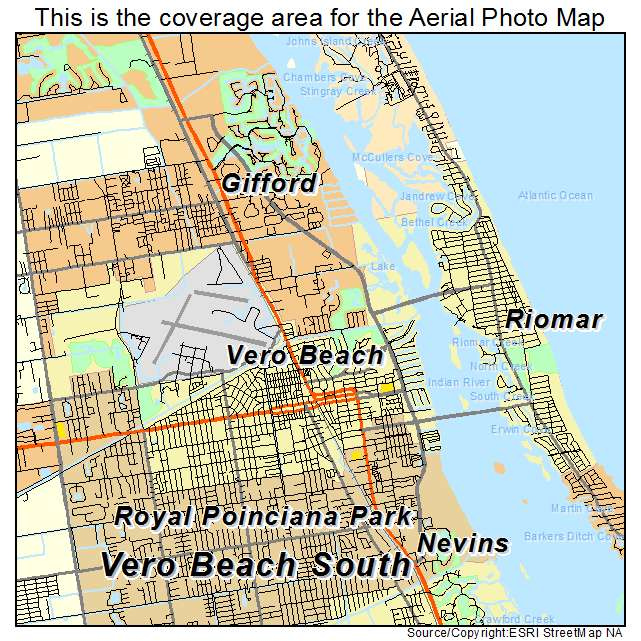 Map Of Vero Beach Florida Area