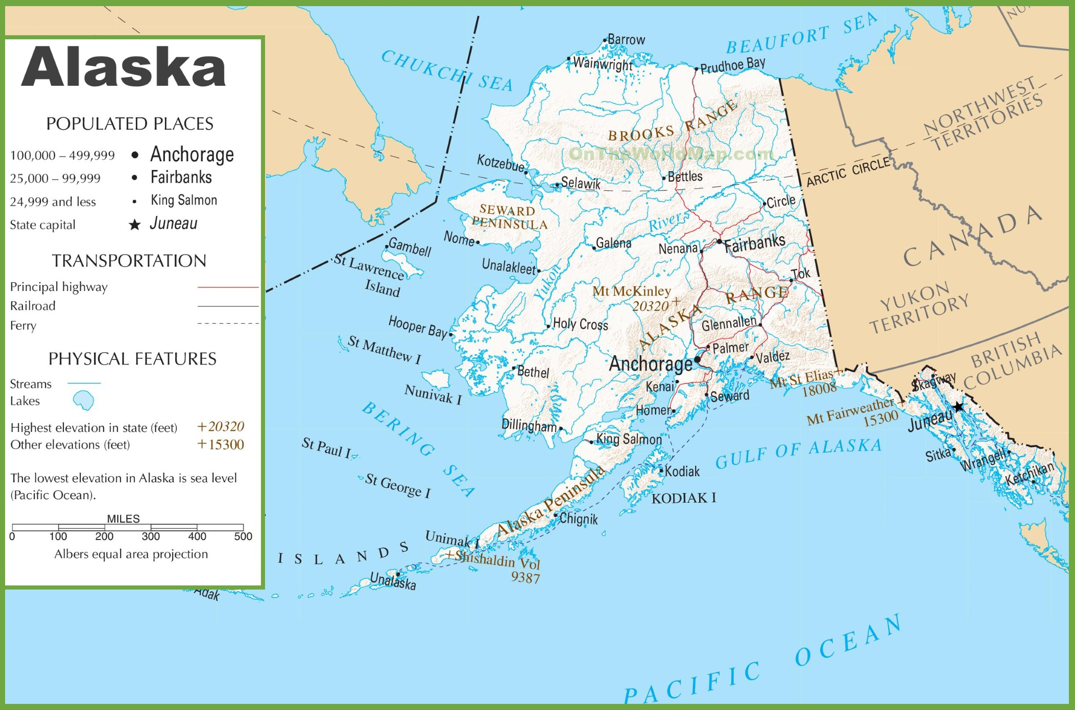Alaska Road And Railroad Map
