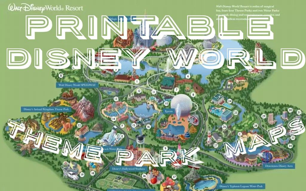 All Walt Disney World Resort Theme Park Maps Theme Park Map Disney 