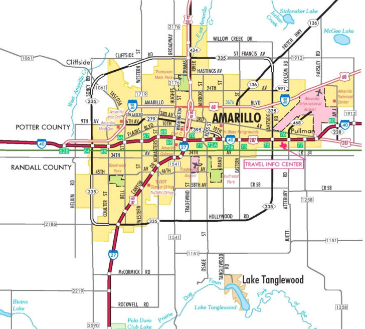 City Map Of Amarillo Texas