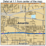 Amarillo Texas Street Map 4803000