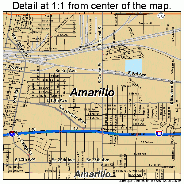 City Map Of Amarillo Texas | Wells Printable Map