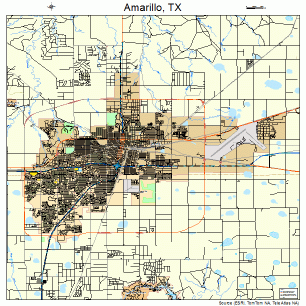 City Map Of Amarillo Texas | Wells Printable Map