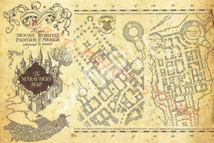 Marauders Map Harry Potter Print Out