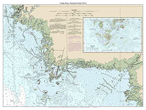Amazon Cedar Keys 2014 Nautical Map Florida Custom Print 1 