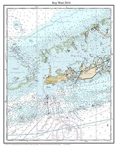 Amazon Key West 2014 Nautical Map Florida Custom Print 1 