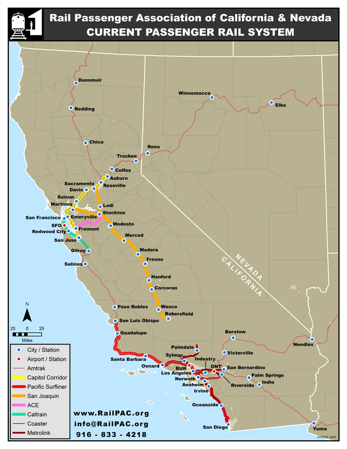 Amtrak Stops In California Map Printable Maps