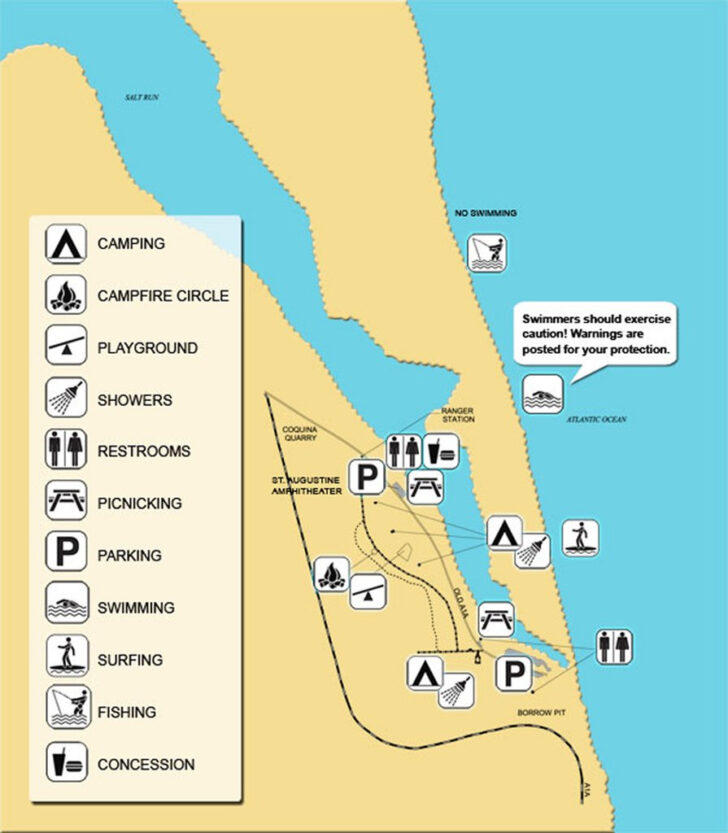 Anastasia State Park Maplets | Wells Printable Map