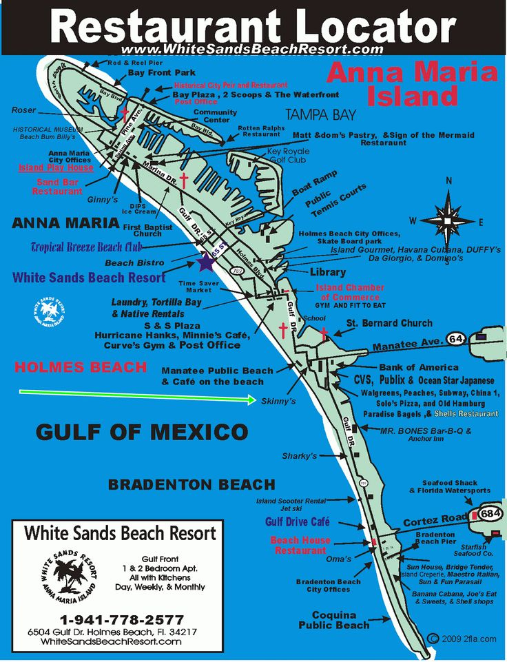 Anna Maria Island Florida Restaurant Map gif 1 225 1 600 Pixels Anna 