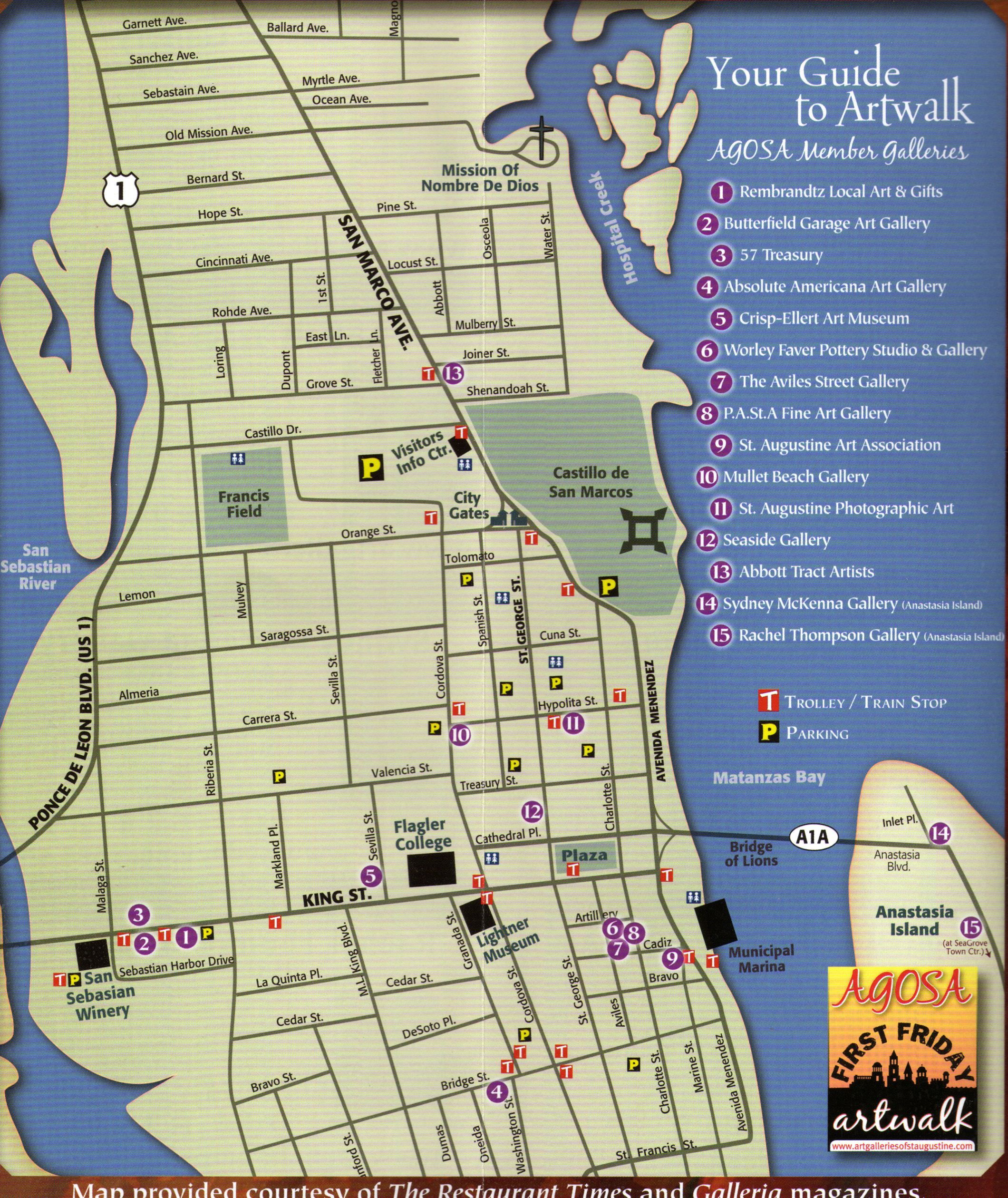 Art Walk Map In St Augustine My Paintings Will Be At 9 St 