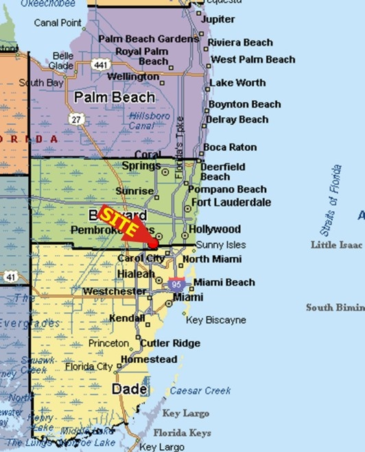 Florida Tri-County Area Map