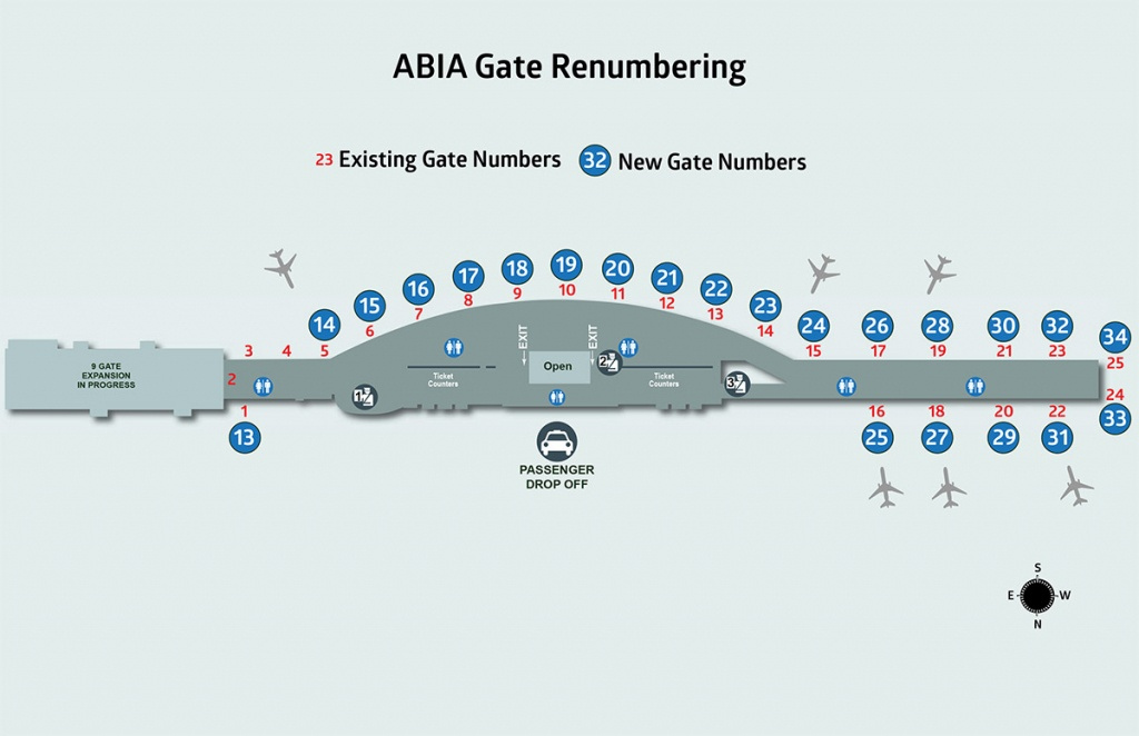 Austin Texas Airport Terminal Map Printable Maps