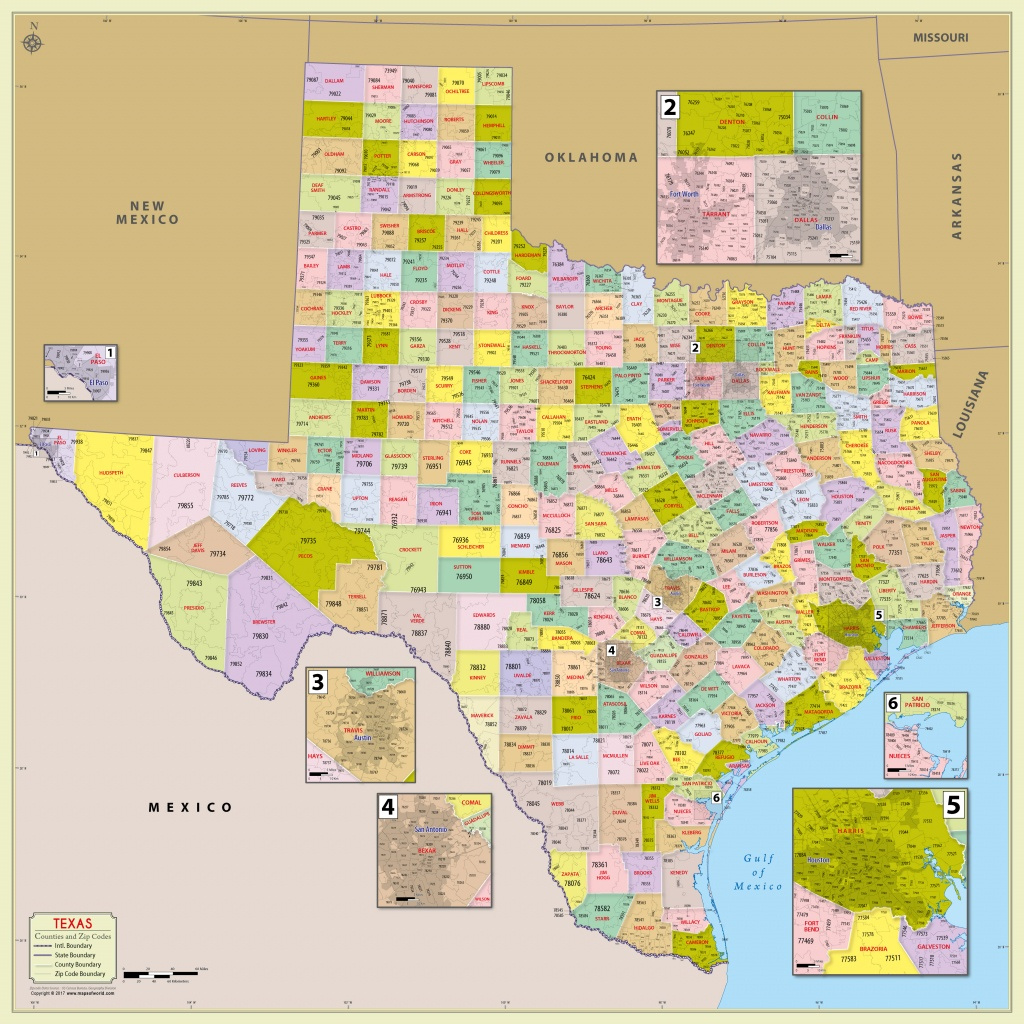 Austin Texas Zip Codes The Map Shop Texas Zip Code Map Printable 