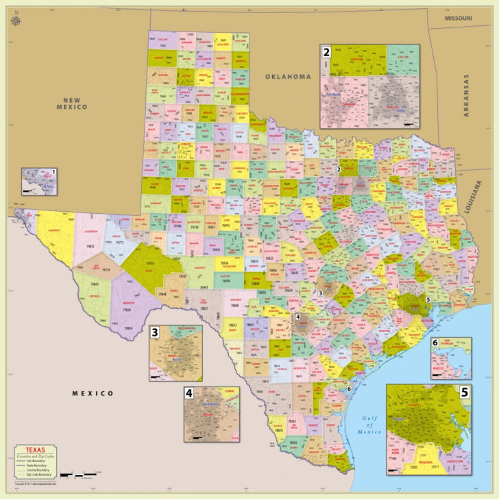 South Texas Zip Code Map Printable