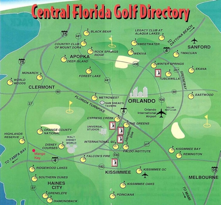 Florida Golf Map Courseslf Courses Map