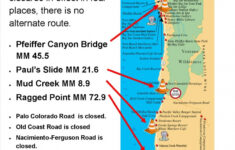 Big Sur California Blog California Highway 1 Closure Map Printable Maps