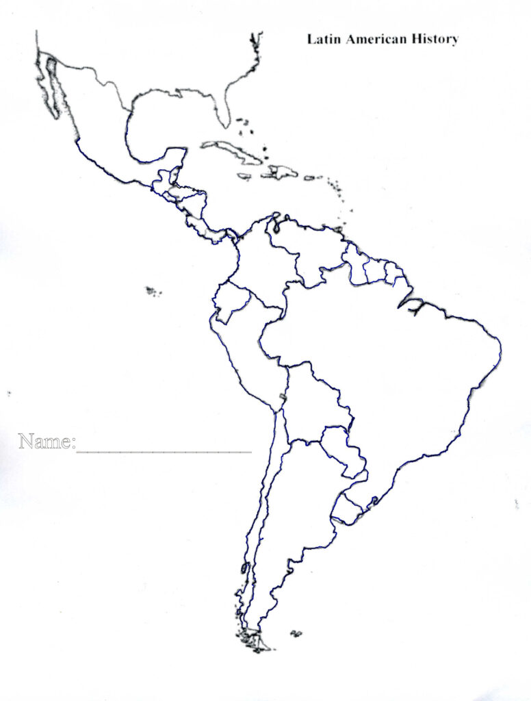 Blank Map Of Latin America Printable Printable Maps Wells Printable Map