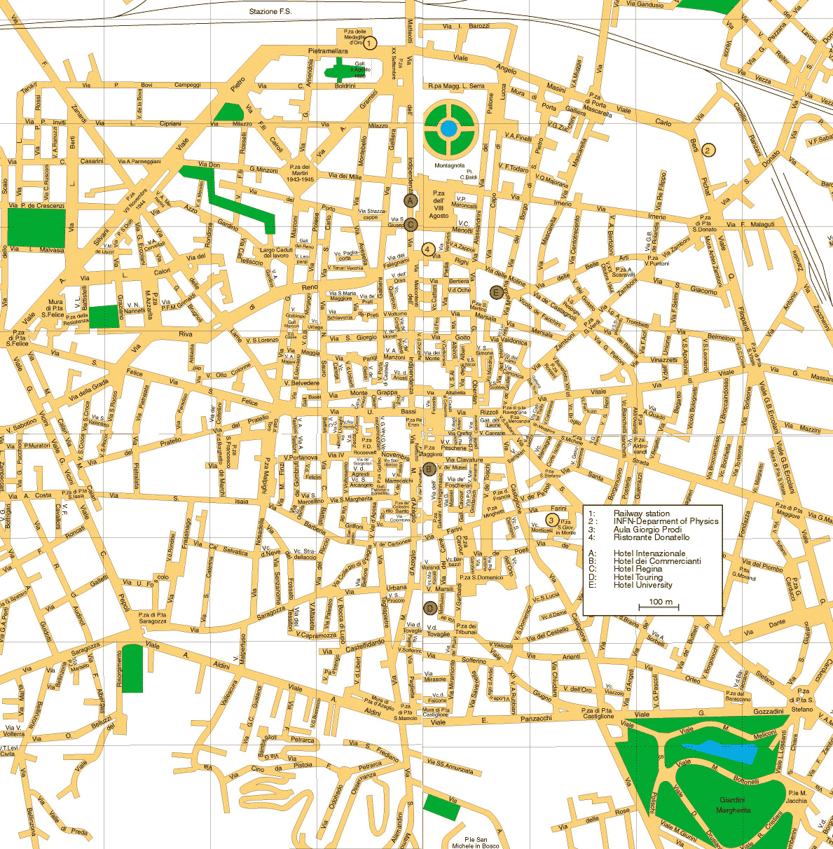 Bologna City Center Map Mapsof