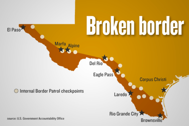 Immigration Checkpoints In Texas On 77 Map