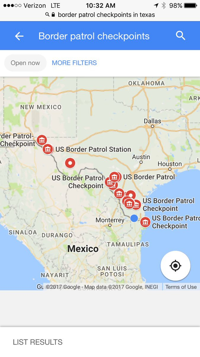 Border Patrol Checkpoints Map Texas Printable Maps