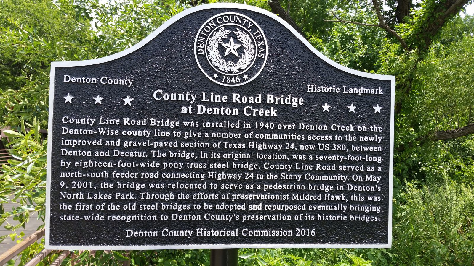 Bridgehunter County Line Road Bridge At Denton Creek