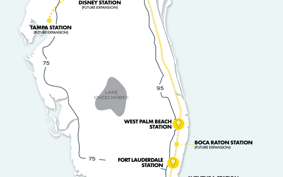 Brightline 2021 Complete Florida Service Map Pride One