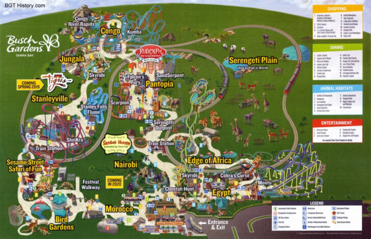 Busch Gardens Orlando Map