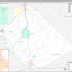 Caldwell County TX Wall Map Premium Style By MarketMAPS