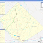 Caldwell County TX Zip Code Wall Map Basic Style By MarketMAPS