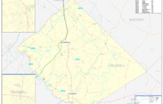 Caldwell County TX Zip Code Wall Map Basic Style By MarketMAPS