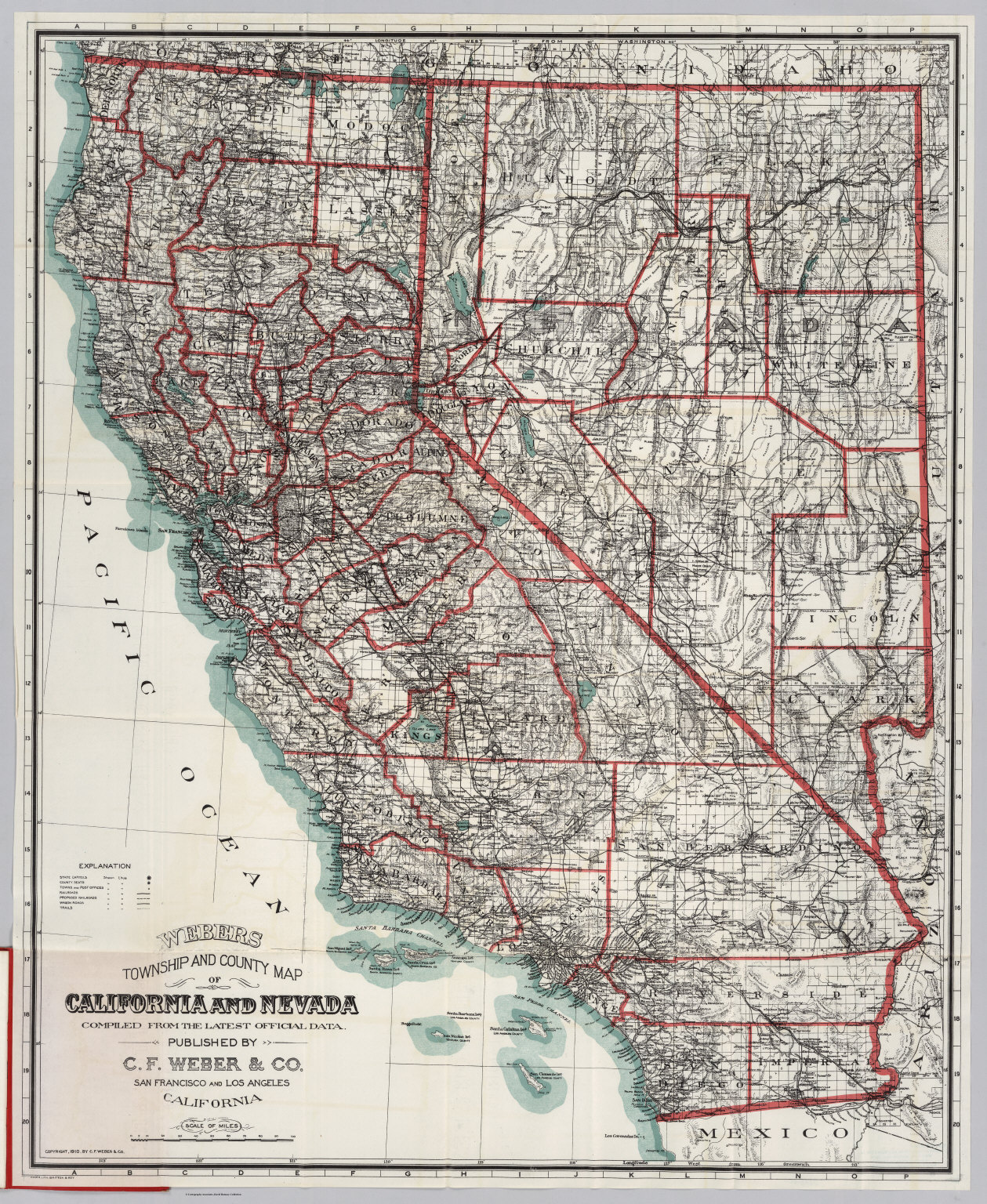 California And Nevada David Rumsey Historical Map Collection