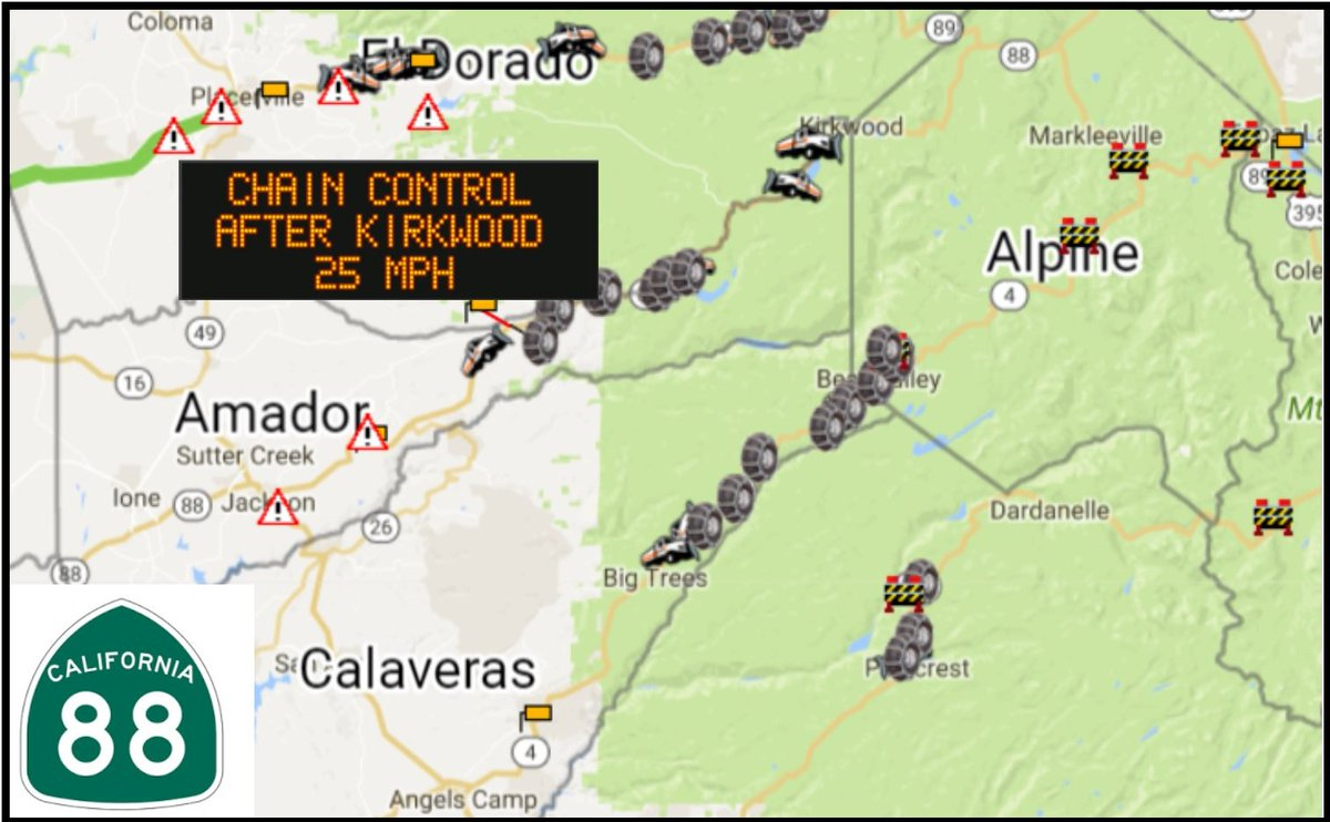 California Chain Control Map Printable Maps